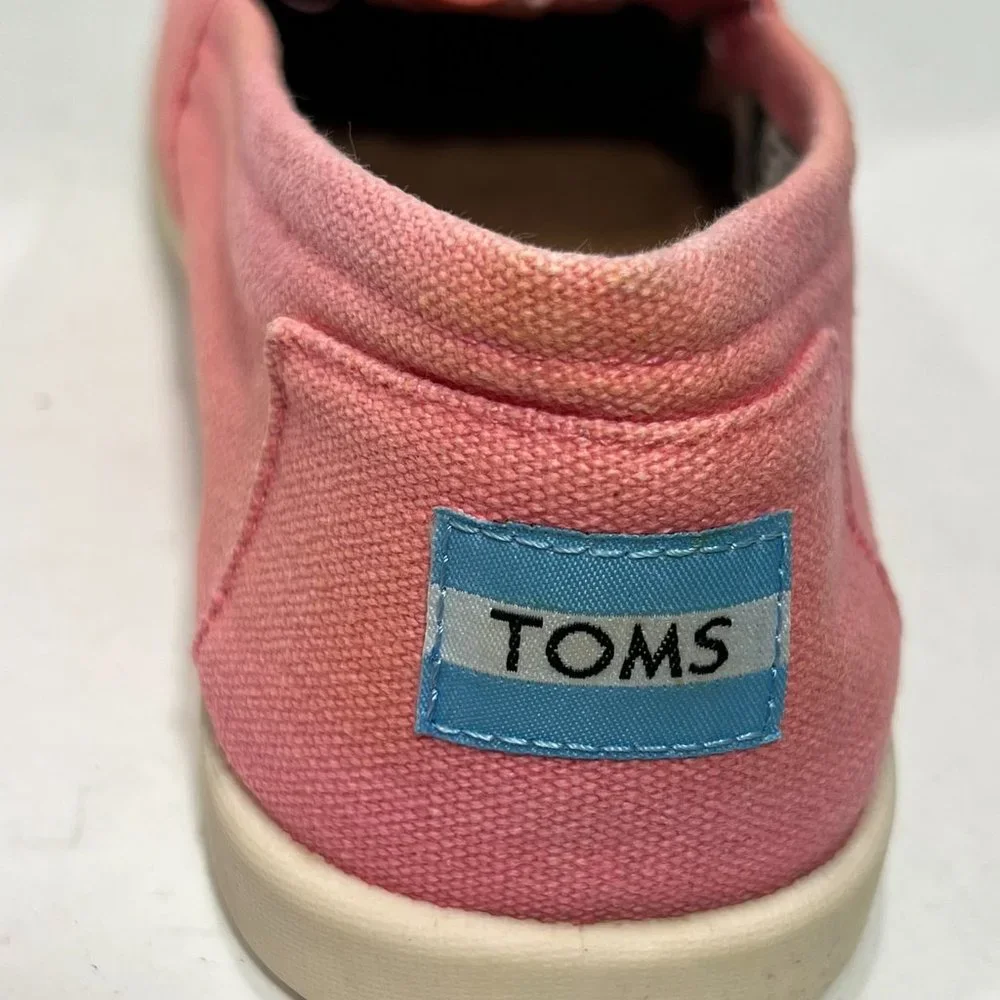 TOMS Bubblegum Pink Kids 5Y Slip On Espadrilles Good Condition
